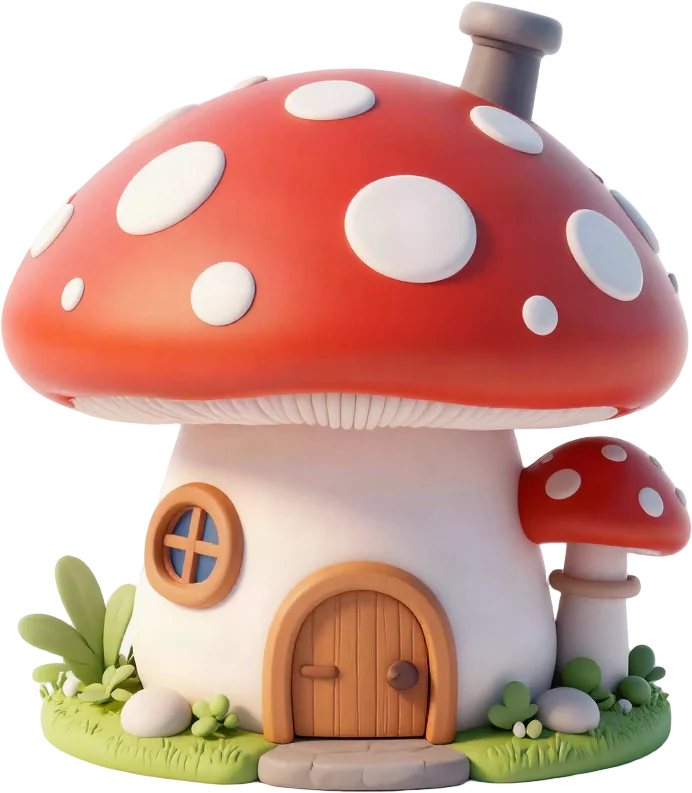 Mushroom house (GLB)